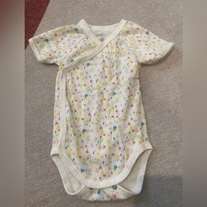Petit Bateau bodysuit, multi colored, size 9-12 months. PB sizing runs small.